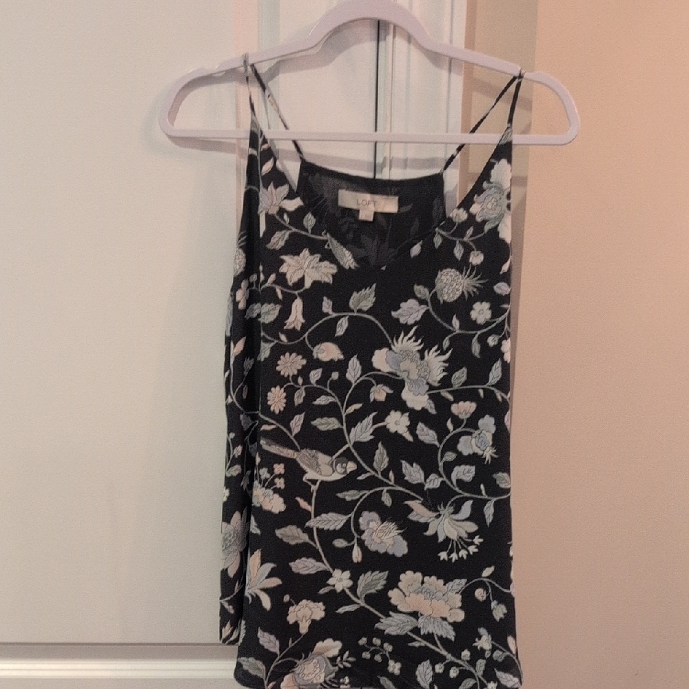 LOFT Black Floral Women's Top